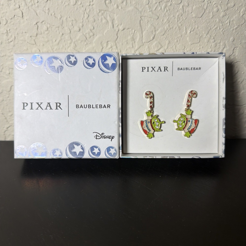 Baublebar X Disney Pixar Alien Candy Cane Drop Earrings Post New Toy Story